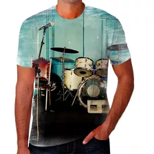 Camiseta Camisa Bateria Instrumento Musical Banda Rock 07