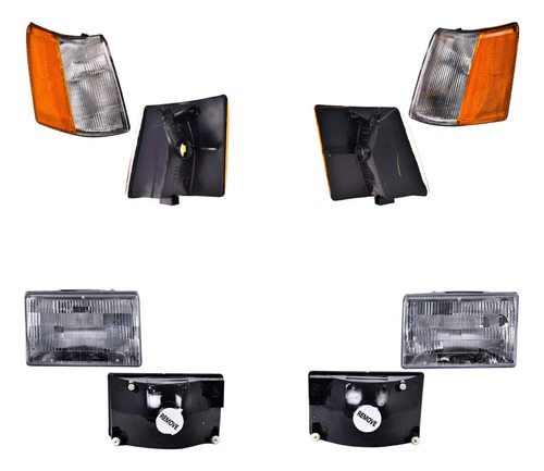 Set Faros + Cuartos Depo Grand Cherokee Del 1993 Al 1998 Foto 2