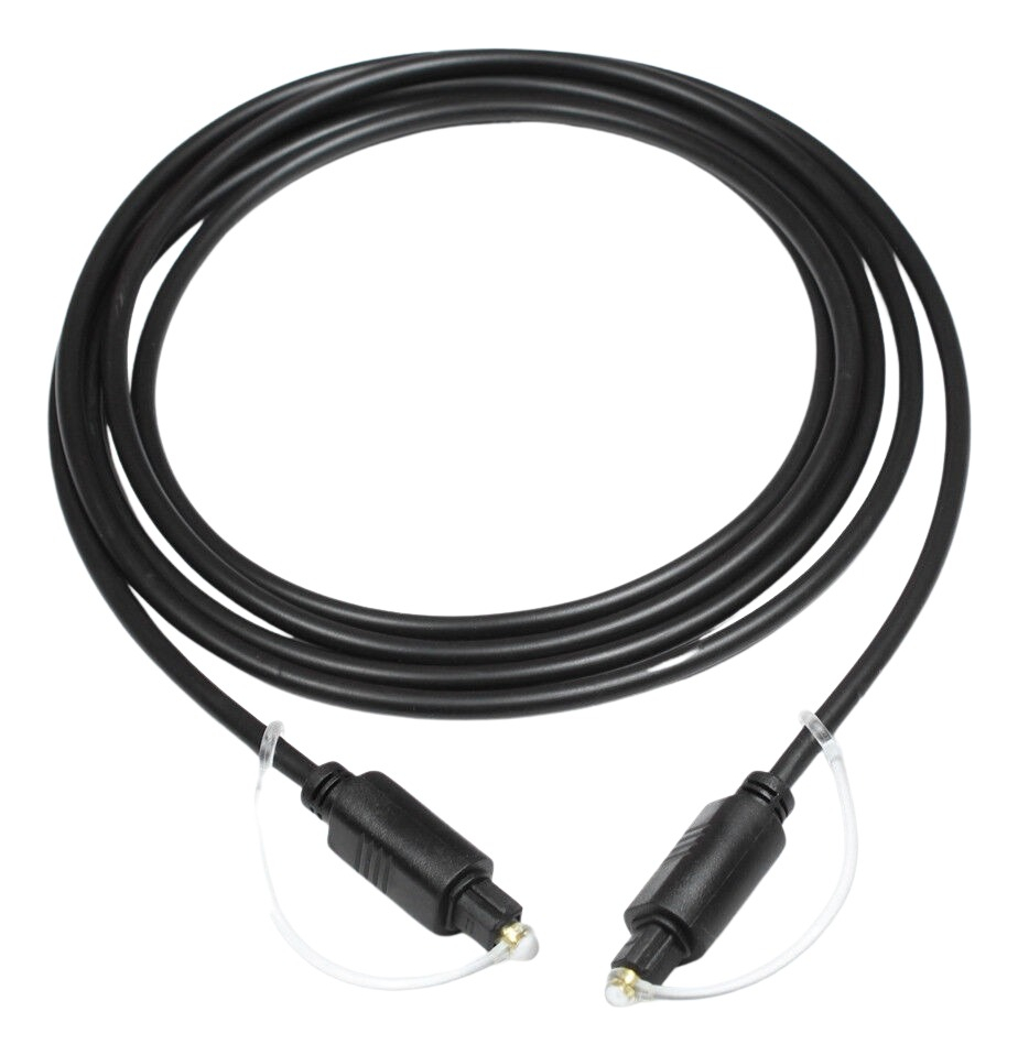 Cable Optico Audio Digital Fibra Toslink Plug A Plug 2 Mts