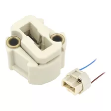 Zocalo Ceramico G9 220v Conector Lampara Bipin Led Color Blanco