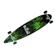 Krown Completa Pintail Skateboard Longboard Green Flame