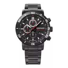 Relógio Masculino Wenger Roadster Black Night Chrono Cor Da Correia Preto Cor Do Bisel Preto Cor Do Fundo Preto