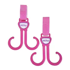 Gancho Para Cochecito Doble Nuby, Gancho Ajustable, Rosa