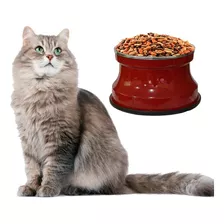 Comedouro Alto Para Gatos Em Alumínio Gastrobel Cor Vermelho Pigmentado