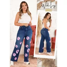 Jeans Colombianos Push Up Bota Ancha Ref Caritas