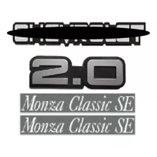 Kit Emblemas Chevrolet 2.0 Plaqueta Monza Classic Se