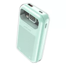 Cargador Power Bank 20000 Mah Carga Rápida Pd 30w Crystal M2 Color Verde