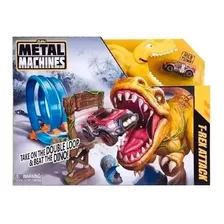 Metal Machines Pista T-rex Attack Trap Original Zuru Amarillo