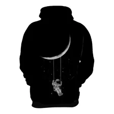 Blusa De Frio Astronauta Na Lua Arte Estampa