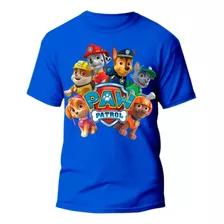 Camiseta Patrulha Canina 100% Algodão Gola Redonda Barata