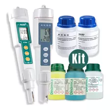 Kit Hidroponia: Phmetro + Condutivimetro + Soluções