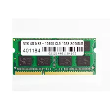 Memoria Ram 4gb Ddr3 1333mhz Pc3-10600 Sodimm Visiontek