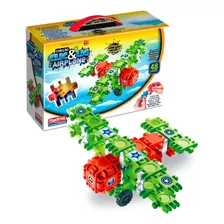 Brinquedo De Montar Clic E Lig Airplane 48 Pcs - Plasbrink