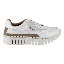 Sneakers Tenis Mujer De Piel Urbano Lobo Solo 4944 Blanco