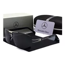 Óculos De Sol Mercedes-benz Proteção Uv400 Cor Preto E Prateado