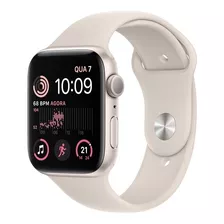 Apple Watch Se Gps - Caixa Estelar De Alumínio 44 Mm - Pulseira Esportiva Estelar - Padrão