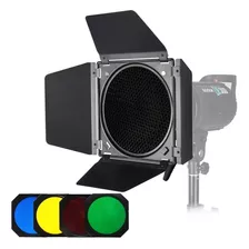 Kit Barndoor Godox Bd-04 Grade Favo De Mel Com Filtros Sk400