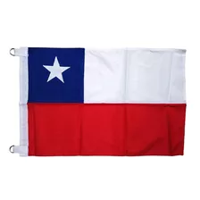 Bandera Chilena En Tela Trevira 60 X 90 Cm Estrella Bordada