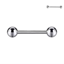 Barbell 14g Titanio Lengua Piercing Pezón Lengua Industrial