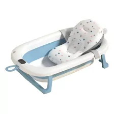 Bañera Baño Bebes Plegable Baby Splash Sensor Temperatura Color Azul Claro Liso