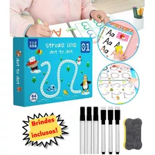 Caderno Infantil Didático Reutilizável 64pg Pinguim