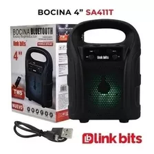 Bocina Recargable Bluetooth Radio Fm Tws 4 Pulgadas Sa411t