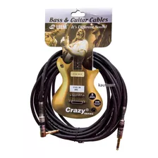 Cable Guitarra Bajo Plugs Chapados En Oro Marca Leem 9 Metro