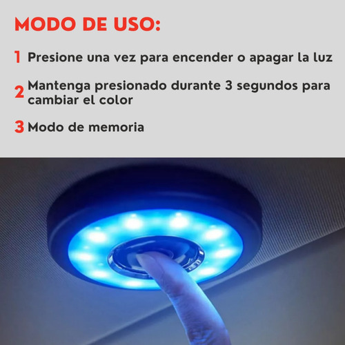 Luz Led Techo Interior Recargable Usb Ford Contour Foto 3