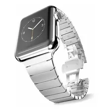 Malla De Reloj Acero Metal P/ Apple Watch Se Serie 6 38 40mm Color Silver