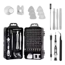 Kit Ferramentas De Precisão Fenda Philips Torx Jogo 115 Em 1 Cor Preto