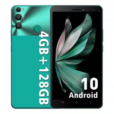 X-tigis7 Smartphone Dual Sim Android 10 128gb Ram 4gb 6.85 Hd Celular Con Reconocimiento Facial Y Desbloqueo De Huellas Dactilares 6500 Mah Verde Oscu