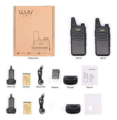 Wln Kdc1 Mini Walkie Talkie Uhf 400  470 Mhz Radio Bidirecci Foto 5