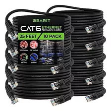 Gearit Cable Ethernet Cat 6 De 25 Pies (paquete De 10) - Cab