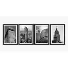 Kit 4 Quadros Decoração Foto São Paulo Prédios Históricos