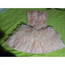 Vestido De 15 Corto Salmon