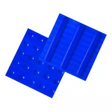 Piso Tátil Alerta Direcional 25x25 Kit 192 Azul Pç Premium