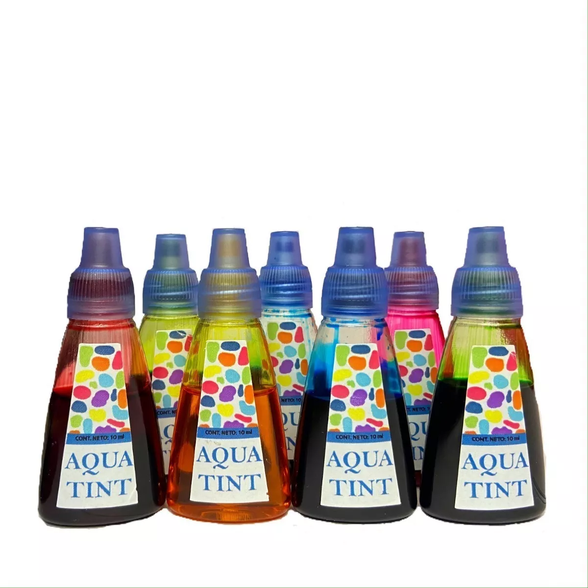 Combo Aqua Tint Pigmento 10ml Traslúcido X 8 U 1 C/ Color
