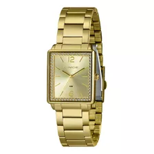 Relógio Lince Feminino Quadrado Dourado Lqg4737l28 C2kx