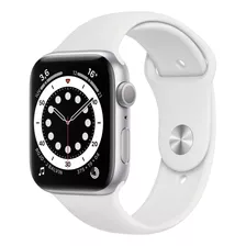 Apple Watch Series 6 (gps) - Caja De Aluminio Plata De 44 Mm - Correa Deportiva Blanco