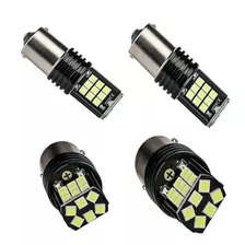 6x Lampadas 1156 / 1157 2 Polos 24 Led 3030 Diurna Re Freio