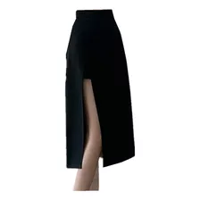 2 Peças De Saias Com Fenda Hakama Envolvente