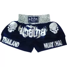 Short Muay Thai Skull Prata 