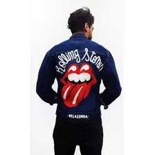 Campera Jean Hombre Azul Negro Rolling Stones Talles Amplios