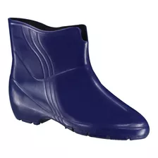 Galocha Bota Feminina Cano Curto Azul Marinho Borracha Chuva