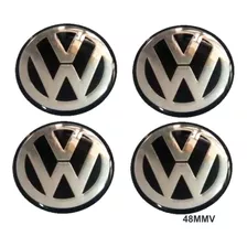 Adesivo Jogo De Emblema Vw Resinado Para Calota De Roda 58mm