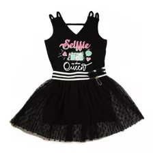 Vestido Infantil Com Saia Tutu