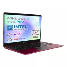 Laptop Portatil Wingsbook 14.1' Intel Ram 8gb Ssd 256gb Color Rojo