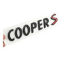 Emblema Mini Cooper S Parrilla Color Rojo Metalico 