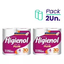 Papel Higienico Doble Hoja Plus 30mt 4 Un Higienol Pack X2