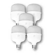 5 Lâmpada Super Bulbo Led 40w Bivolt E27 Branca Fria 6500k